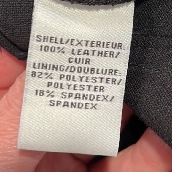 DVF Diane Von Furstenberg size 14 black “Liberty”leather pants straight leg - Picture 6 of 13